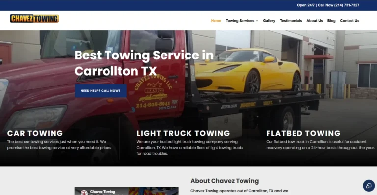 Chavez Towing website