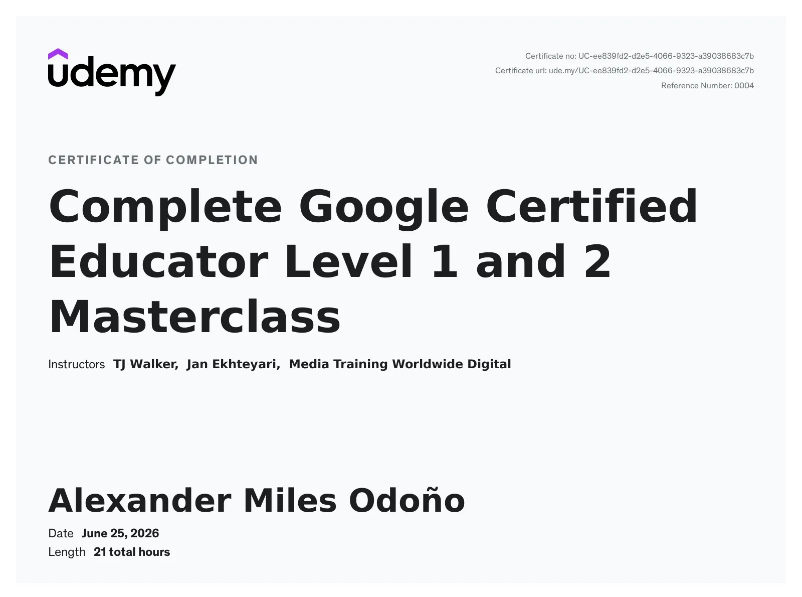 Certification 16