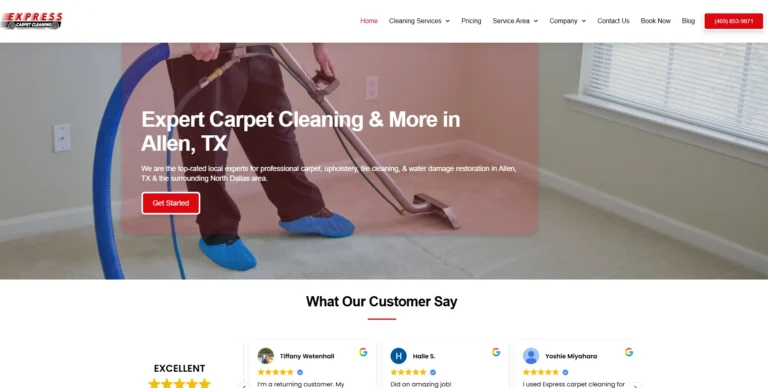 Express Carpet Cleaning website