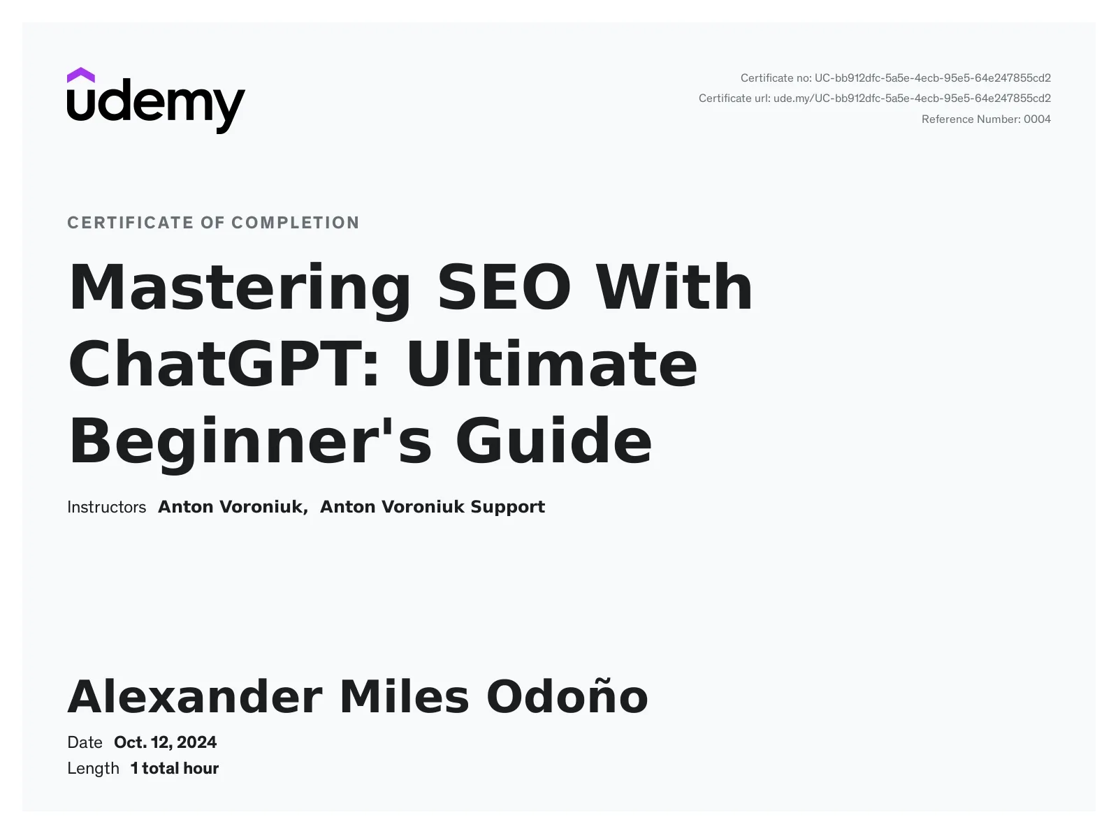 Certification 10