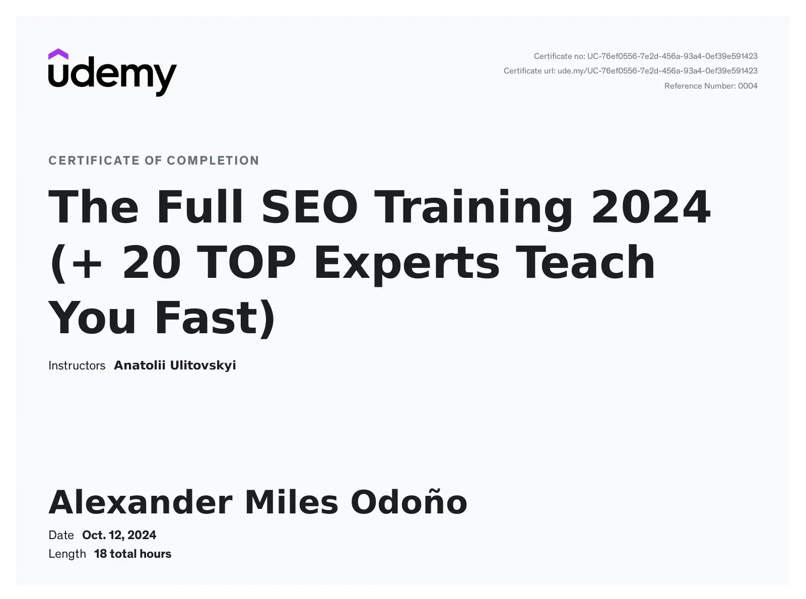 Certification 1